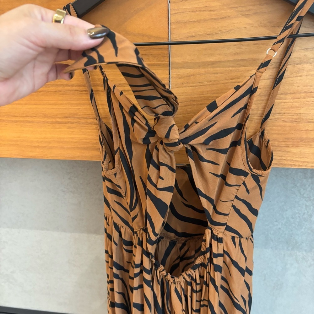 FAITHFULL THE BRAND Corvina Animal Print Midi Dress, Size 2 - Picture 12 of 14